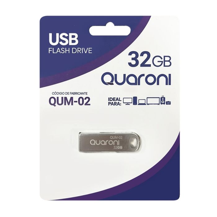 7500647005411  MEMORIA QUARONI 32GB USB METALICA  2.0 
