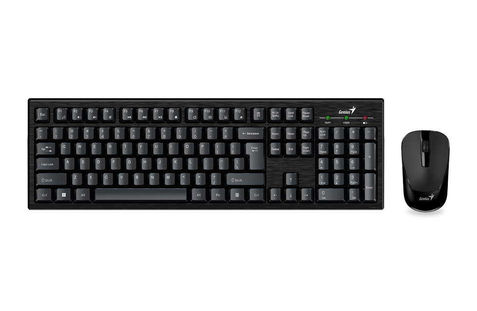 091163259398  KID TECLADO Y MOUSE INALAMBRICO GENIUS KM-8101 USB 2.0 COLOR NEGRO
