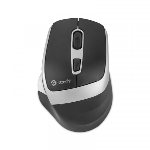 7500619012966 Mouse Getttech 6 Botones 7200Dpi Inalámbrico Bluetooth Ergonómico Negro Con Plata Ggm-Stdbw-01-Sl