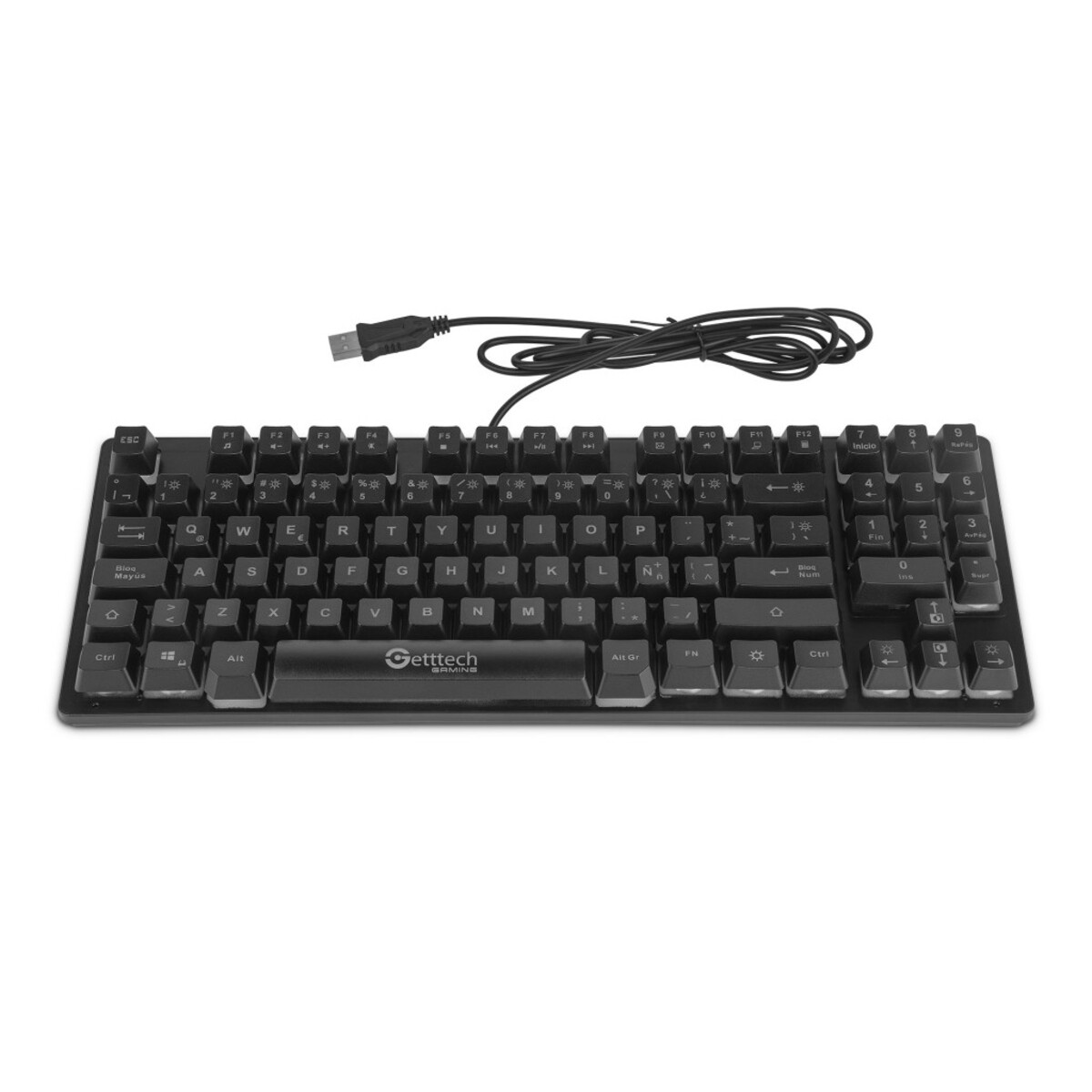 7500619011914 TECLADO SLIM TKG GETTTECH GAMER RGB ALAMBRICO 