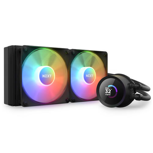 810074842747 Enfriamiento Liquido Nzxt Kraken 240 Rgb, 240mm, 2x Vent. 120mm, Pantalla Lcd, Intel Y Amd, 1800rpm, Negro