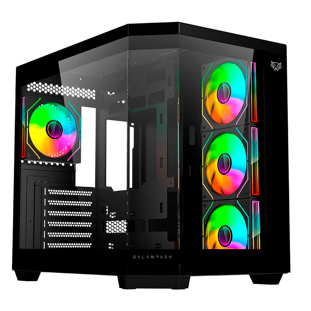 7506215938679 GABINETE GAMER BALAM RUSH  TANK MASTER 9600TB MEDIA TORRE ATX-MICRO, NEGRO