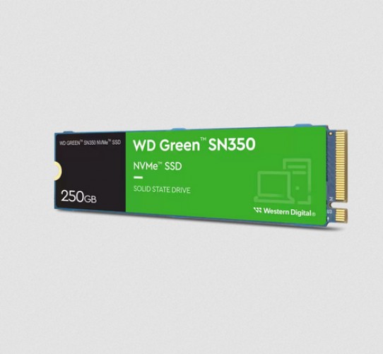 718037880075 SSD WESTERN DIGITAL GREEN SN350 250GB M.2 PCI EXPRESS 3.0 LECTURA 2400 MBS ESCRITURA 3500 MBS