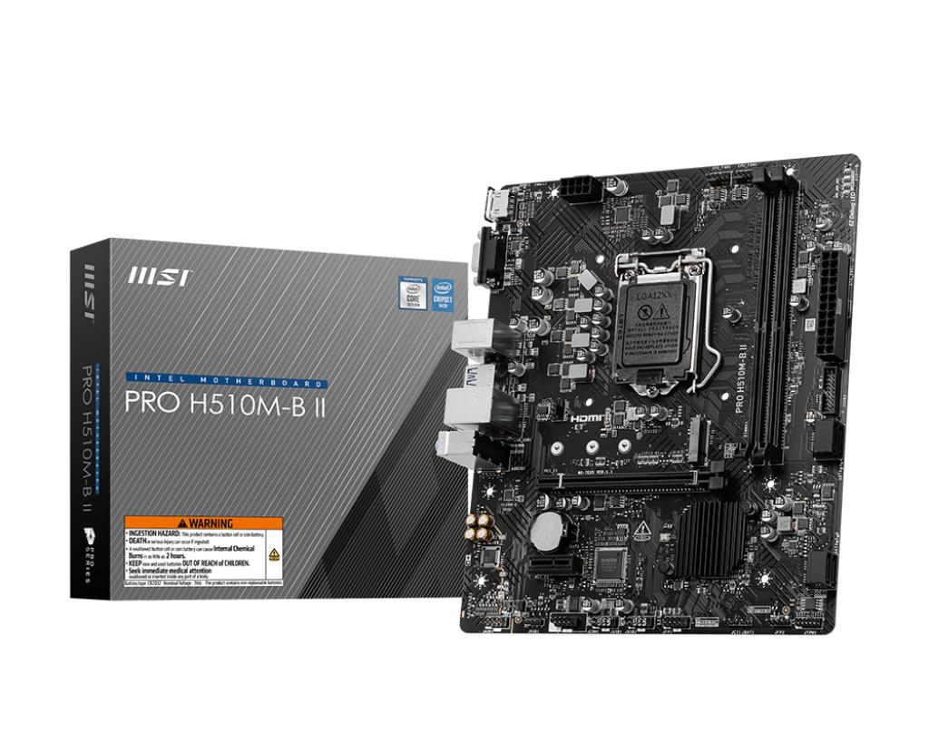 824142385289 TARJETA MADRE MSI PRO H510M-B 11 SOCKET 1200 2 DDR4 2933MHZ MICRO ATX