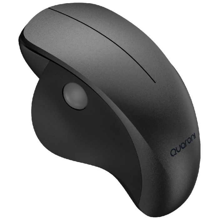 7500647007637 MOUSE INALAMBRICO ERGONOMICO SCROLL LATERAL QUARONI 3 SCROLLRECEPTOR 2.4 GHZ1200 DPIPTICOBAJO CONSUMONEGRO