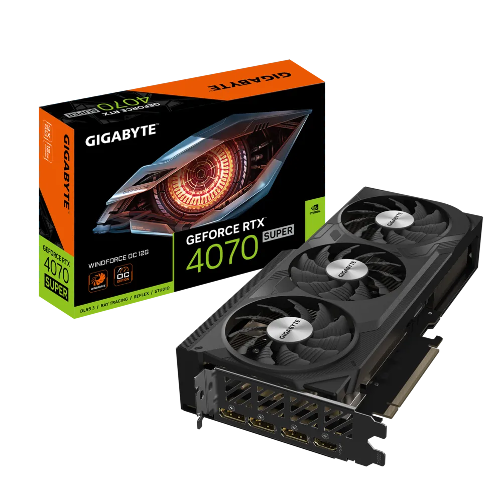 889523041321 TARJETA DE VIDEO GIGABYTE GEFORCE RTX 4070 SUPER WINDFORCE OC 12GB 192BIT GDDR6X 7680X4320