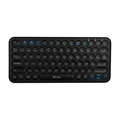 7503044580550 TECLADO INALAMBRICO VORAGO KBW-400 CONEXION USB Y BT PUERTO DE CARGA TIPO C 78 TECLAS 
