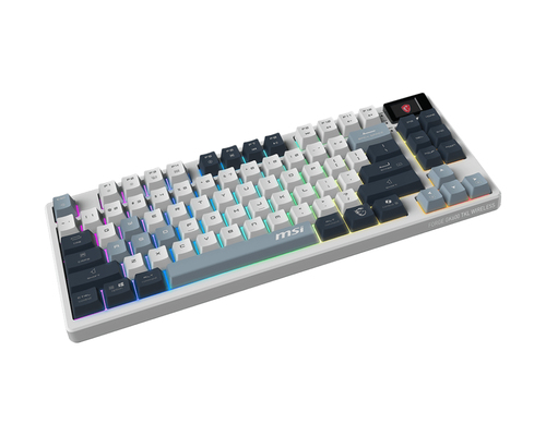 824142391846 TECLADO MSI FORGE GK600 TKL WIRELESS INALAMBRICO USBBLUEOOTH MECANICO LED  RGB  INGLES AZULBLANCO