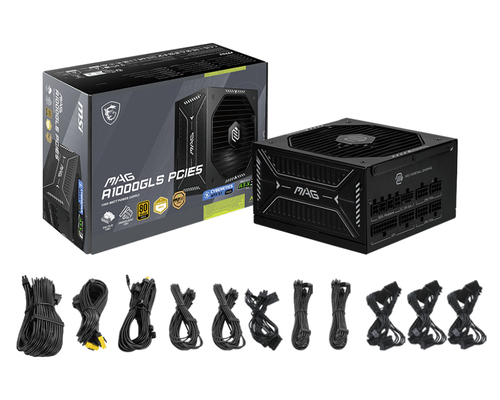 824142398074 FUENTE DE PODER MSI MAG A1000GLS PCIE5 1000W ATX 80 PLUS GOLD FULLY-MODULAR 