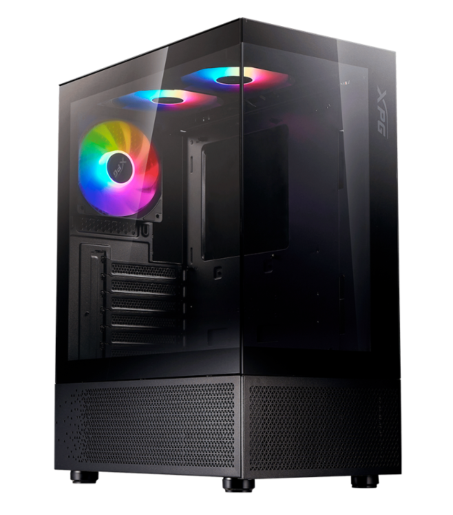 842243033908 GABINETE XPG INVADER X MINI-TOWER ATXMICRO-ATX USB 3.0 SIN FUENTE 5 VENTILADORES INSTALADOS NEGRO