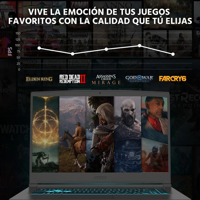 824142406151 LAPTOP  MSI THIN 15 15.6 144HZ FHD RTX 4050 6GB CORE 15 13420H 16GB 512GB SSD W11H 1YW INGLES 