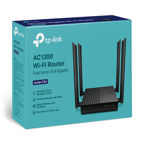 840460602723 ROUTER AC1200 MU-MIMO WIFI ARCHER C64 SUSTITUTO DE C60