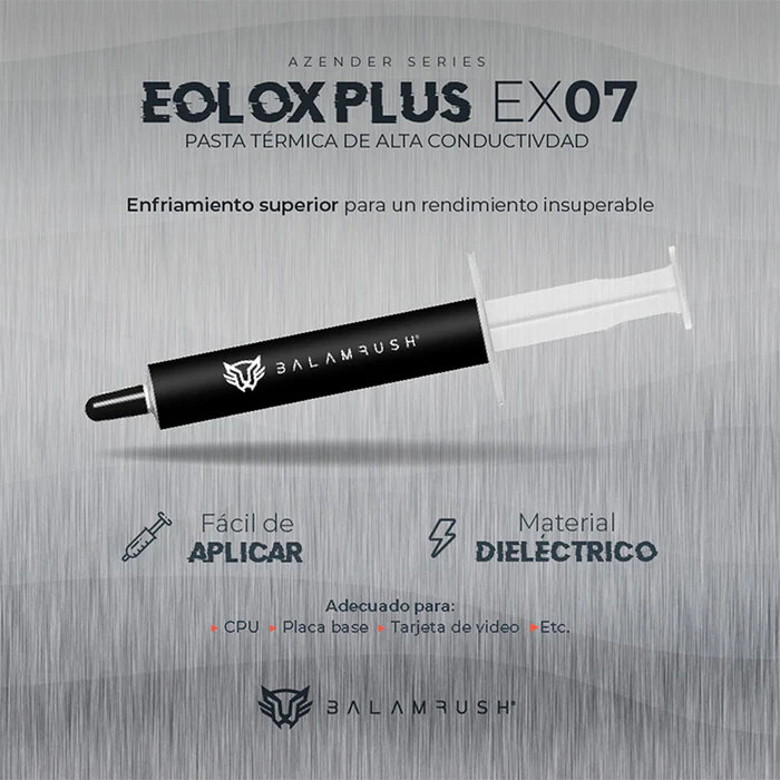 7506215937412 PASTA TERMICA  BALAM RUSH EOLOX PLUS EX07 EN JERINGA DE 4G