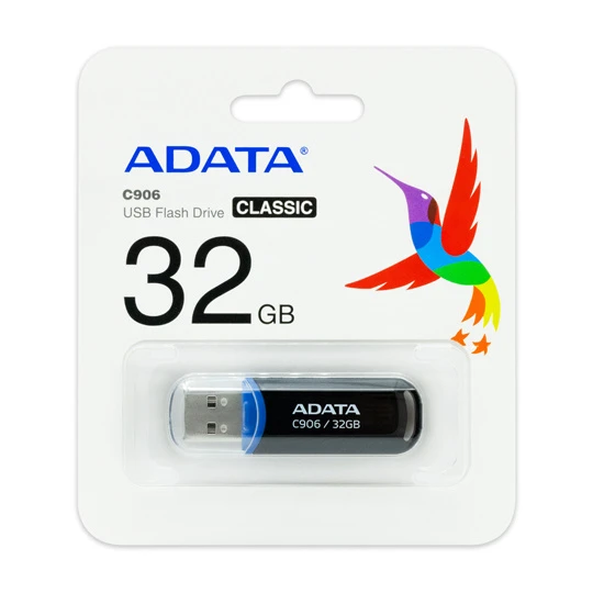 842243009903 MEMORIA USB ADATA 32GB C906 2.0 COLOR NEGRA 
