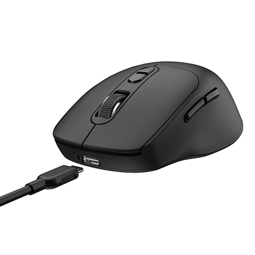 7503053078680 MOUSE INALAMBRICO STYLOS 7 BOTONES 1600 DPI RECARGABLE NEGRO 