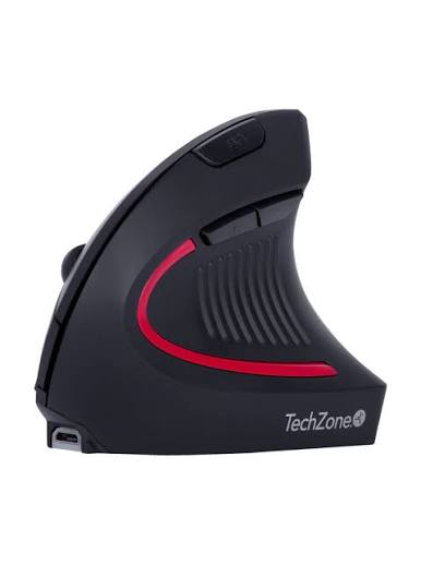 7501950173989 MOUSE ERGONOMICO TECHZONE VERTICAL TZMOUINA-06 INALAMBRICO USB NEGRO 