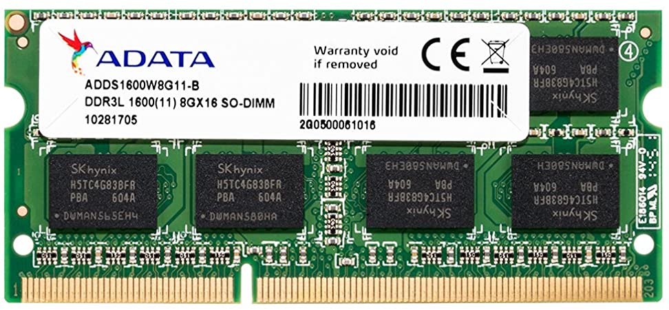 4713435795538 MEMORIA RAM SODIMM ADATA 8GB 1600MHZ DDR3L 1.35V