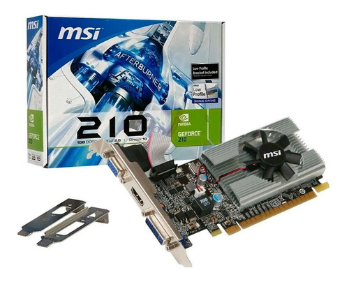 816909074901 TARJETA DE VIDEO MSI NVIDIA GEFORCE 210, 1GB DDR3 64 BITS PCI-E 2.0 HDMI DVI-I VGA 