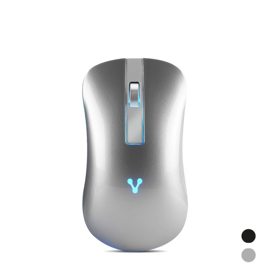 7503022355347 MOUSE VORAGO MO-305-BK SLIM LED RGB INALAMBRICO RECARGABLE PLATA