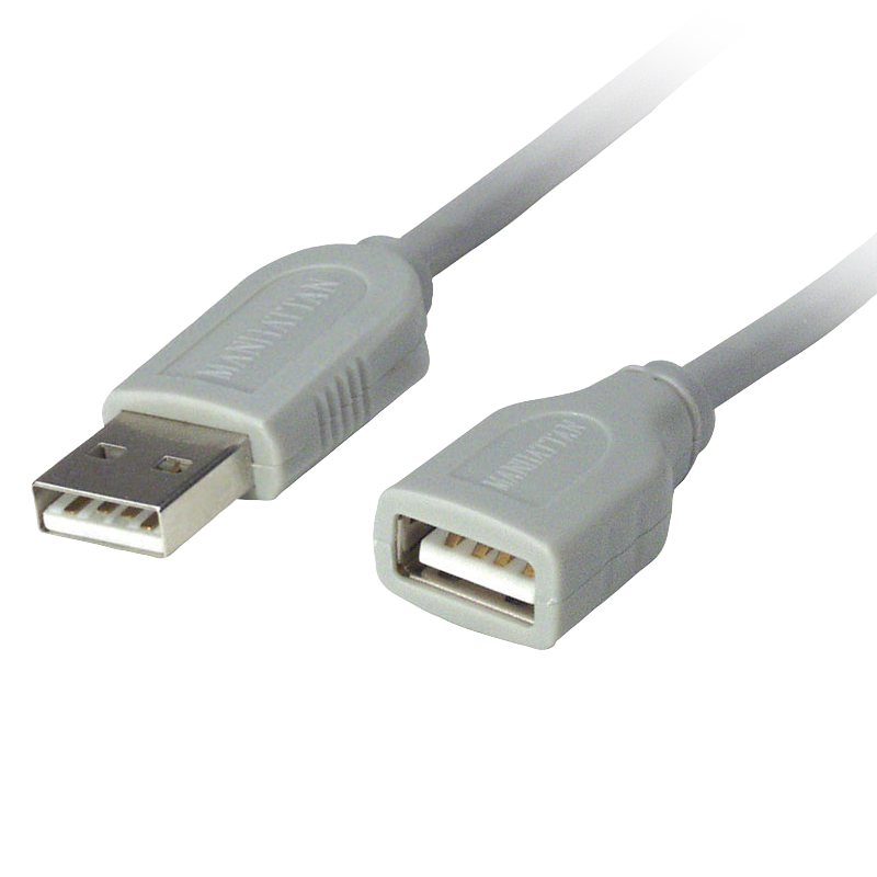 766623317238 Cable Usb Manhattan Extension A/af 3.0mts Gris