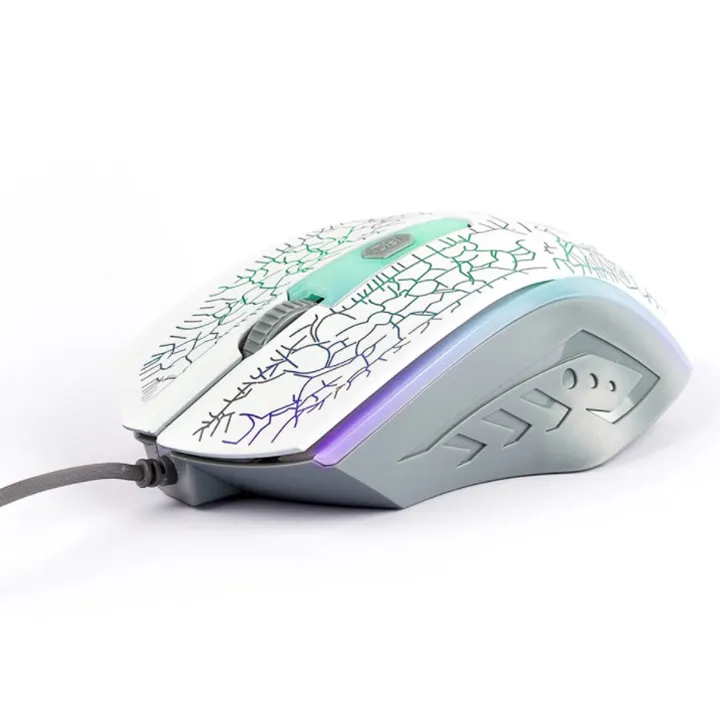 7502262806589 Mouse Naceb Technology NA-592BL, USB, Juego, Óptico, 1200 DPI, blanco