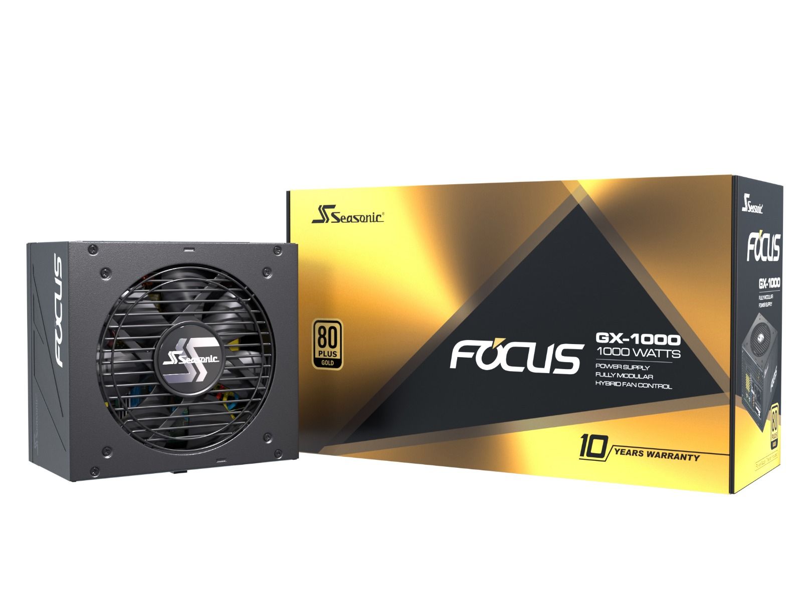 882016002489  Fuente De Poder Seasonic 1000w 80plus Gold, Focus Plus Gx-1000, Modular, Negra